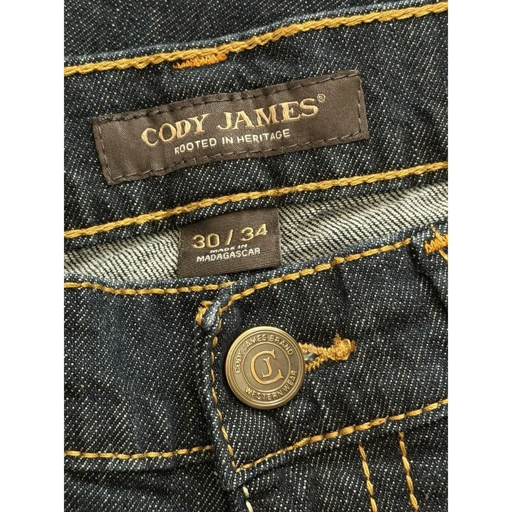 Cody James Duke Jeans Mens 30x34 Fits 32x32.5 Relaxed Bootcut Cowboy Denim Pants